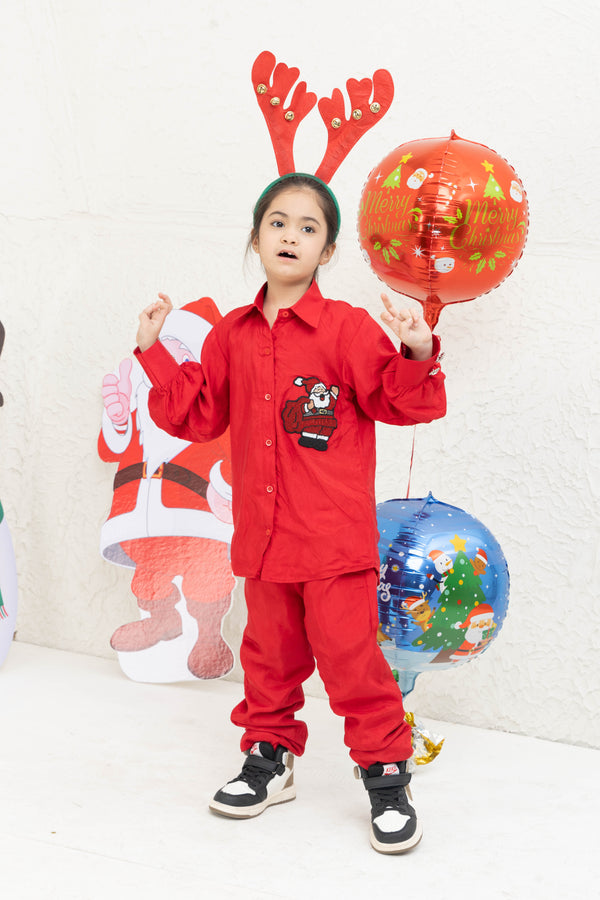 RED SANTA SILK SET